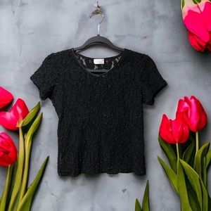 La Senza Lace Mesh s/s Black Top